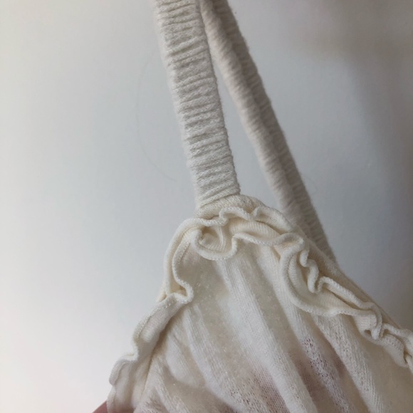UO Mona Ruffle Top in Ivory | Size L - Picture 6 of 6